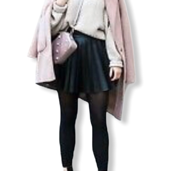 H&M Dresses & Skirts - H&M X Nicki Minaj Black Faux Leather Skater Skirt